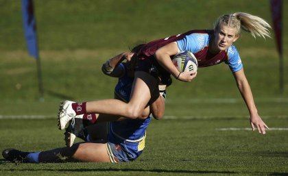 Image: Karen Watson/Rugby Australia. UQ's Shenae Ciesiolka in action